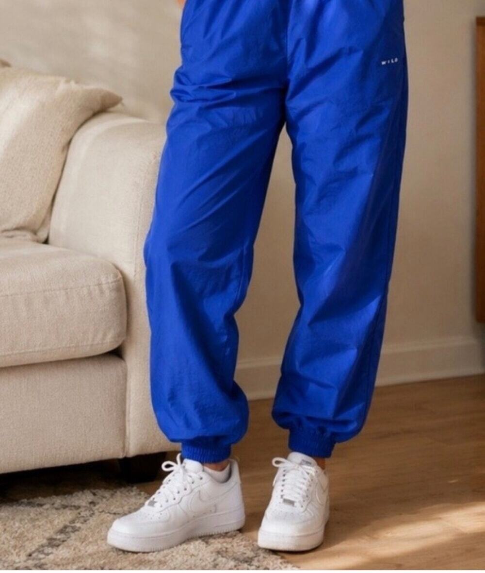 WILO The Label Anthropologie Royal Blue Parachute Jogger Pants, XS